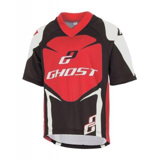 Ghost Kinder MTB Jersey Short Kurzarmtrikot - black/red