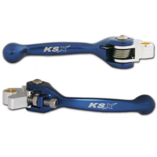 KSX Klapp Bremshebel Kawasaki 00-12  blau