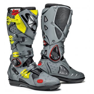 Sidi Crossfire 2 Boots SRS Grey Yellow Fluo