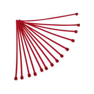  Kabelbinder 3,6 x 180 mm Set 100 Stück Rot