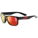Uvex LGL 22 Lifestyle Sonnenbrille Black Matt Red Mirorred