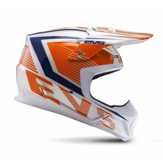 EVS  T5 Vector Helm White Orange Blue