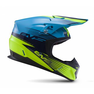 EVS  T5 WORKS Helm Blue Yellow