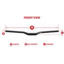 Azonic Flow Handle Bar 31.8/750mm 1 inch Rise titanium gray MTB Lenker
