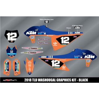 N-style TLD KTM Team Dekor KIT Orange SX-F 19-