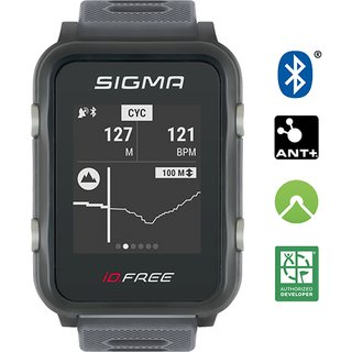 Sigma GPS Smart Multisport Uhr mit Pulsmessung am Handgelenk Schwarz