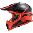 LS2 MX Helm Fast Evo Schwarz Rot