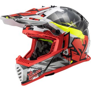 LS2 MX Helm Fast Evo Crush Rot Schwarz