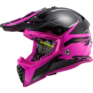 LS2 MX Helm Fast Evo Schwarz Pink