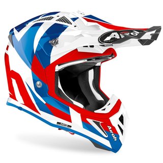   Airoh Aviator Ace MX / Enduro Helm Tric Blue Red