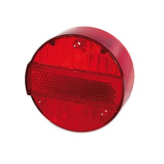 Rücklichtkappe - Lichtaustritt rot Ø120mm (3 Schrauben) mit KZB (E-Prüfzeichen) passend für S70, KR51/2, SR80, TS, ETZ