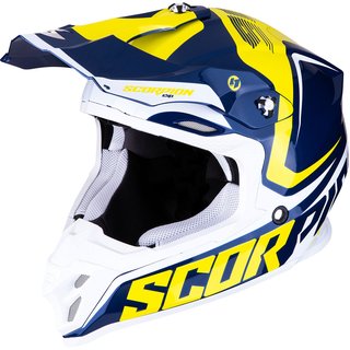 Scorpion VX-16 Air Ernee Motocross Helm Blau Gelb