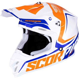 Scorpion VX-16 Air Ernee Motocross Helm Blau weiss 