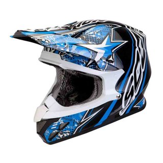 Scorpion VX-20 Air Win Win Motocross Helm Blau weiss 