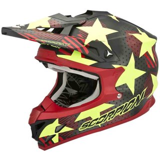 Scorpion VX-15 Air Star Motocross Helm Red Yellow